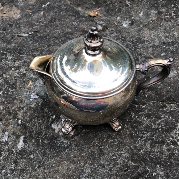 Silver Plated Sugar Creamer Set Tea Coffee Vintage - Picture 5 of 8